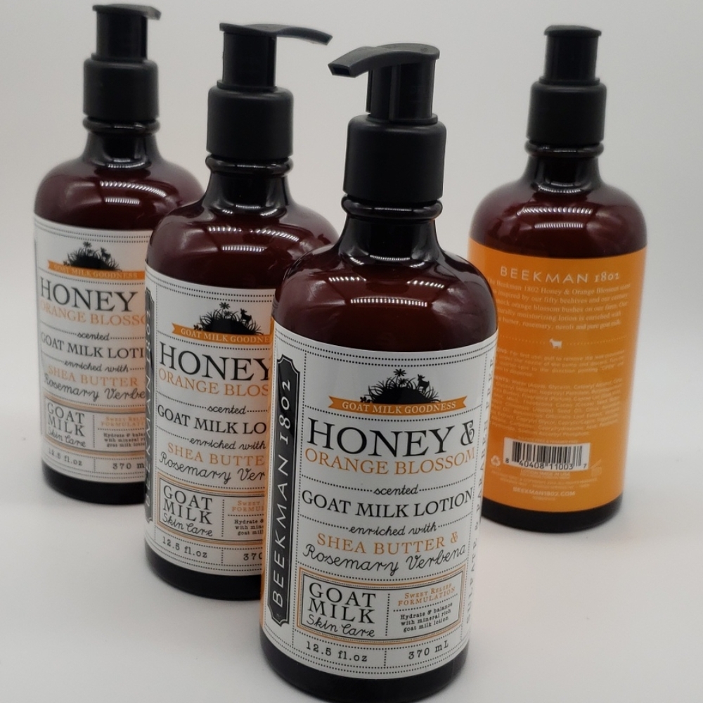 4 Beekman 1802 Honey Orange Blossom Goat mk Lotion
